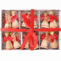 Komplet slamnatih okraskov