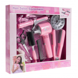 Otroški frizerski set za otroke 3+ Interaktivni sušilec za lase + kodralnik + likalnik za lase + dodatki