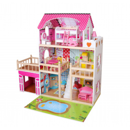 Aga4Kids Hišica za punčke Gabriella z LED osvetlitvijo