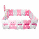 Aga4Kids Otroška plastična ograja 223x192x64 cm Roza