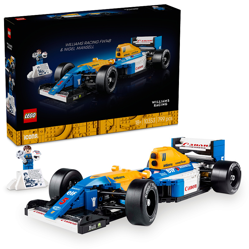 LEGO® Icons Williams Racing FW14B in Nigel Mansell, okras za dom ali pisarno 10353