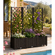 Aga Vrtni korito s pergolo 120x40x135 cm Rjavo