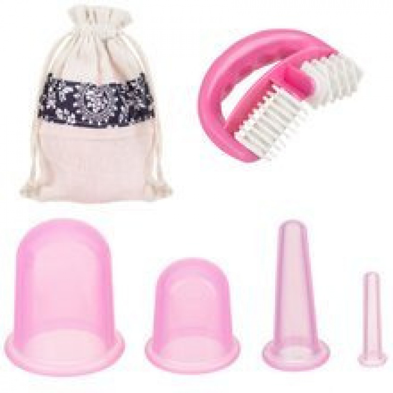 Kitajski silikonski kozarčki z masažerjem - set