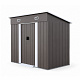 Aga vrtna hiška 217x174x110 cm sivo-rjava