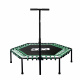 Aga FITNESS Trampolin 130 cm Zelena + ročaj