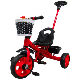 Tricikel T8 rdeč z ročajem Kolesa EVA Poganjalec