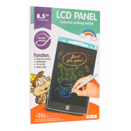 8,5' tablica za risanje in pisanje za otroke 3+ Rdeča + pisalo + LCD zaslon + pritrditev na vrvico