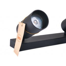 Stropna LED točkovna svetilka VIKI-L 3x GU10 črna