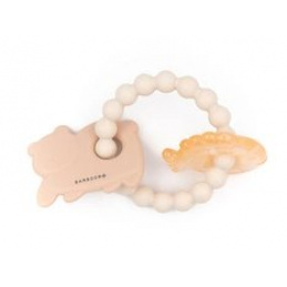 Silikonski grizalo roza Medvedek 4m+ BAMBOOM univerzalni