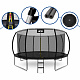 Aga SPORT EXCLUSIVE Trampolin 430 cm Črna + zaščitna mreža + lestev - II. KAKOVOST