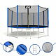Aga SPORT PRO Trampolin 366 cm Modra + zaščitna mreža + lestev - II. KAKOVOST
