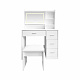 Aga Toaletna mizica z ogledalom in LED-osvetlitvijo + tabure MRDT29 Bela