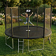 Aga SPORT PRO Trampolin 430 cm Črna + zaščitna mreža + lestev + žep za obutev