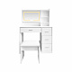 Aga Toaletna mizica z ogledalom in LED-osvetlitvijo + tabure MRDT29 Bela