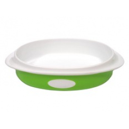 Globok krožnik 4m+ POUPY Zelen