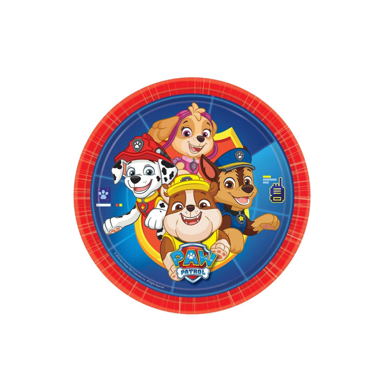 PawPatrol Papirnati krožniki Tačke na patrulji 20 cm 8 kos