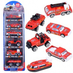 Gasilni komplet 6 kovinskih avtomobilov ZA3505