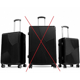 Aga Travel Komplet potovalnih kovčkov, vel. M + S Črna 6CZ030 - II. KAKOVOST