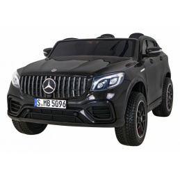 Mercedes GLC 63S otroški avto Črna + 4x4 + MP4 + LED + Eko usnje + Počasen zagon + EVA