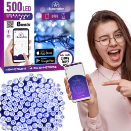 500 LED LUČI HLADNO BELA - NADZOR S TELEFONOM