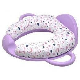 Mehka prevleka za straniščno desko z ročaji Vijolična 18m+ POUPY univerzalna