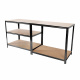 Linder Exclusiv Kovinski regal 180x90x40 cm 5 polic Črna