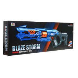 Otroška ročna puška 8+ Blaze Storm Mechanism z drsnikom + 20 dolgih penastih nabojev