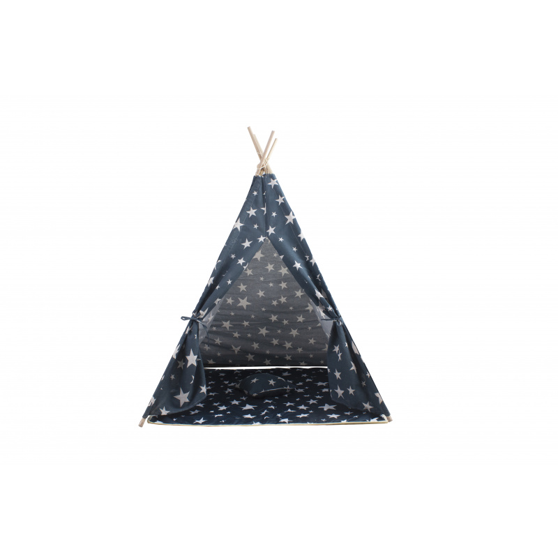 Aga4Kids Otroški Teepee Zvezde Temno modra