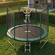 Aga SPORT TOP Trampolin 250 cm Temno zelena + zaščitna mreža + lestev