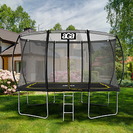 Aga pravokotni trampolin 244x335 cm črna/rumena - II. KAKOVOST