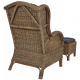 Linder Exclusiv Ratanov stol CONSUL RATTAN Temno siva