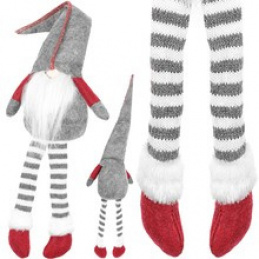 Božična dekoracija Škrat 50 cm siv ISO