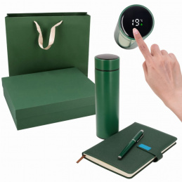 Darilni set - nedatiran zvezek, pero, termovka z LCD zaslonom na dotik.