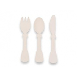 Otroški jedilni pribor iz bioplastike BAMBOOM Krem