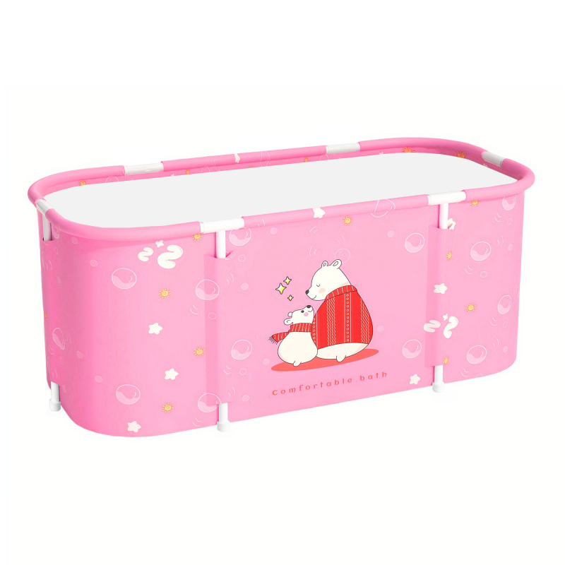 Aga Zložljiva prenosna kad 115x60x50 cm Roza