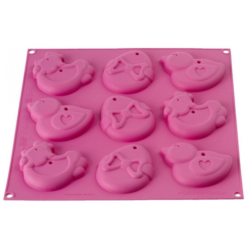 Silikomart Pekač 9-delni set roza