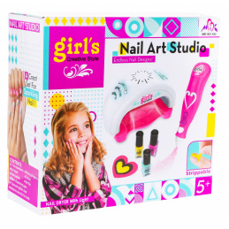 Komplet za okrasitev nohtov za dekleta 5+ Sušilnik za nohte Bleščeči strojček Laki 15 el.