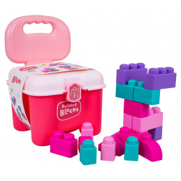 Set Mehkih Kock + Roza Stolček z Prostorom za Shranjevanje