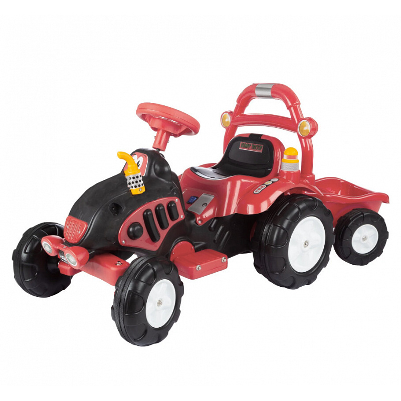 Aga4Kids Električni traktor s prikolico Rdeč - DZ245 - II. KAKOVOST