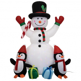 SVETLEČI VELIKI napihljivi SNEŽAK LED 180 cm