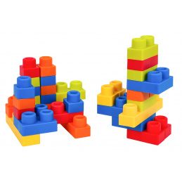 Set mehkih kock + stolček s prostorom za shranjevanje modra Set mehkih kock + stolček s prostorom za shranjevanje modra