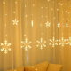 Svetlobna zavesa snežinke, zvezde 138 LED, USB, daljinski upravljalnik, topla bela ISO 19746