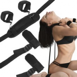 Lisice za roke in noge BDSM črna ISO 14194