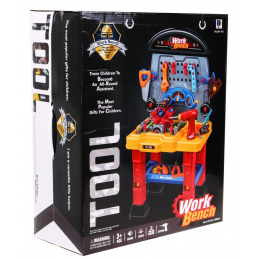 Otroška motorizirana delavnica 3+ zvoki Luči + orodje + dodatki + miza za mojstre