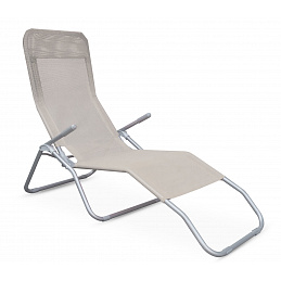 Aga Vrtni ležalnik SIESTA Temno bež