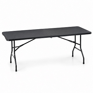 Aga vrtna zložljiva miza 180x70x74 cm črna