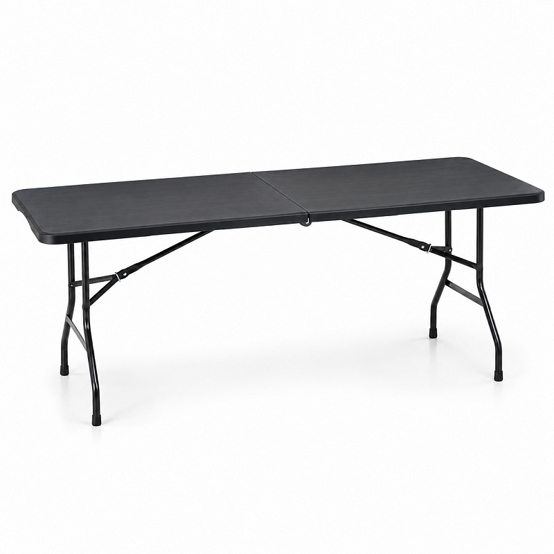 Aga vrtna zložljiva miza 180x70x74 cm črna