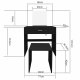 Aga Toaletna miza s taburetom MRDT13-MB