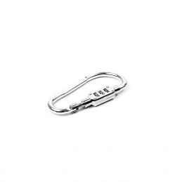 Aga Karabina s kodnim zaklepanjem 9x4,8 cm Srebrna