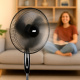 Aga Stoječi ventilator 43 cm Črna